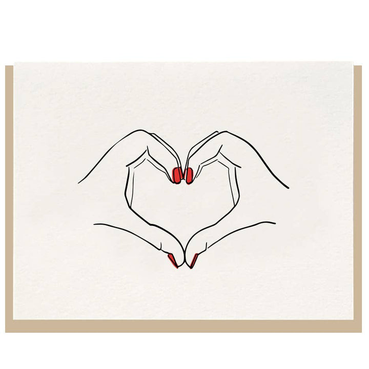 Dahlia Press | Heart Hands greeting card.