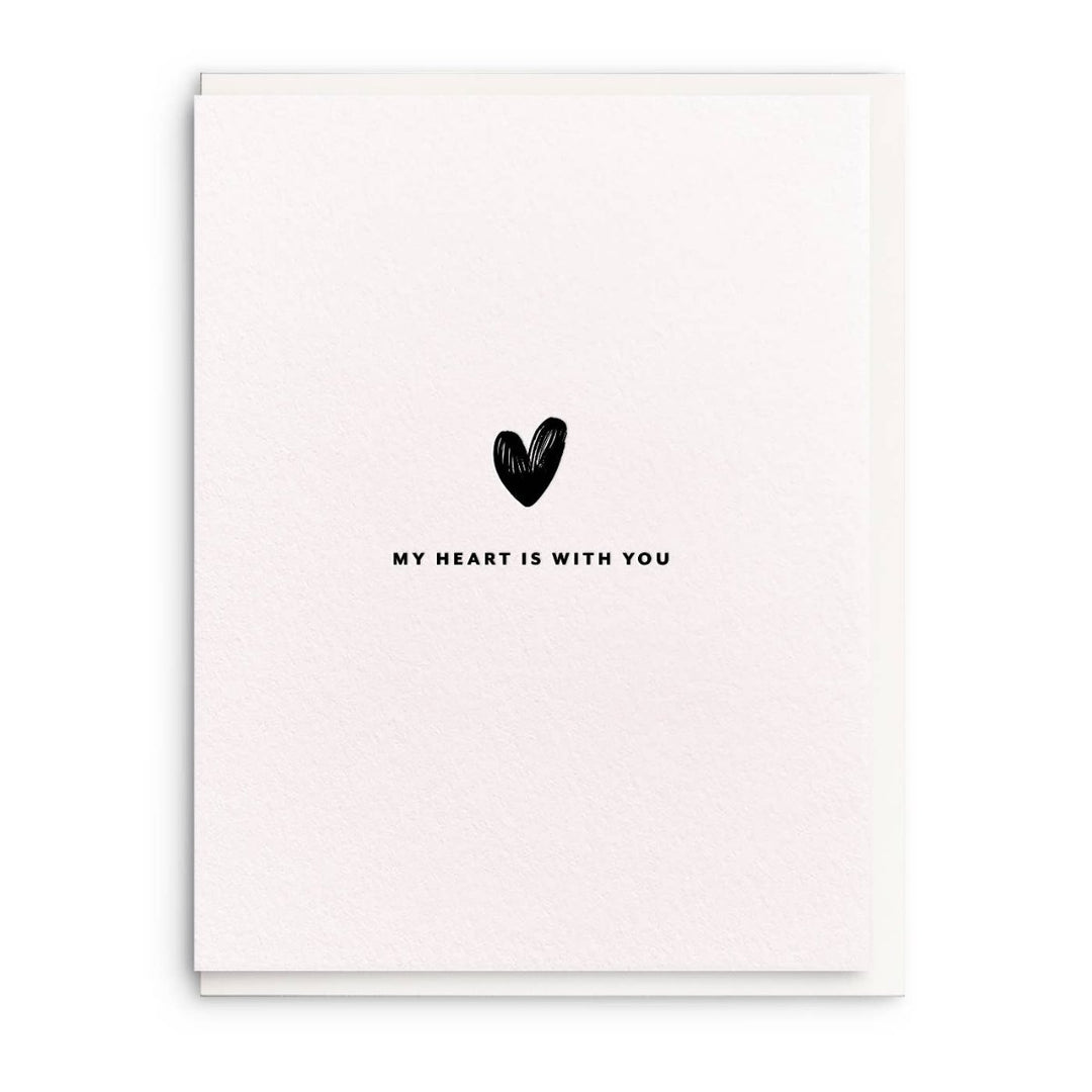 Dahlia Press | My Heart Is With You Greeting Card