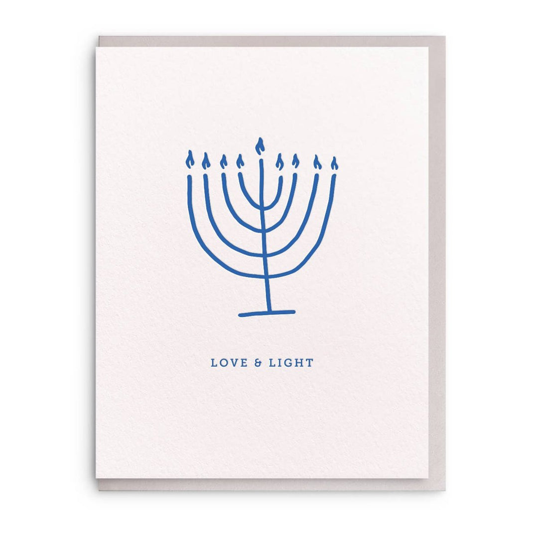 Dahlia Press | Love & Light | Hanukkah Greeting Card.