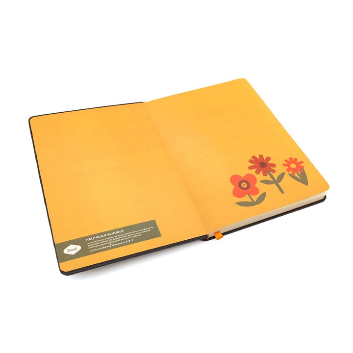 Denik | Hardcover journal interior end pages.