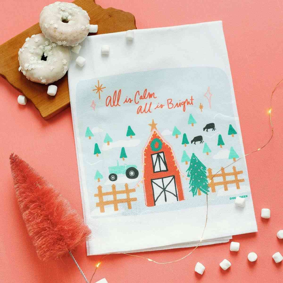 All is Calm - Kitchen Tea Towel - Thumbnail 2