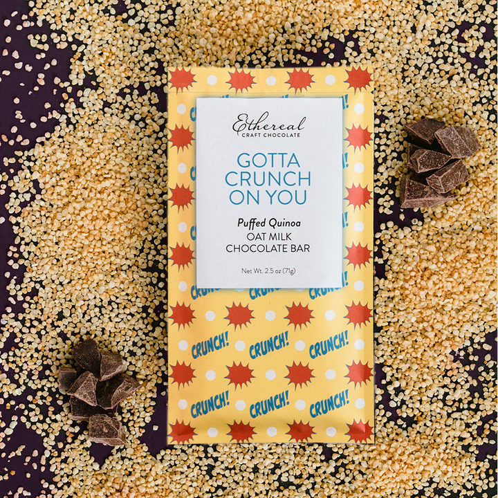 Chocolate bar packaging with &