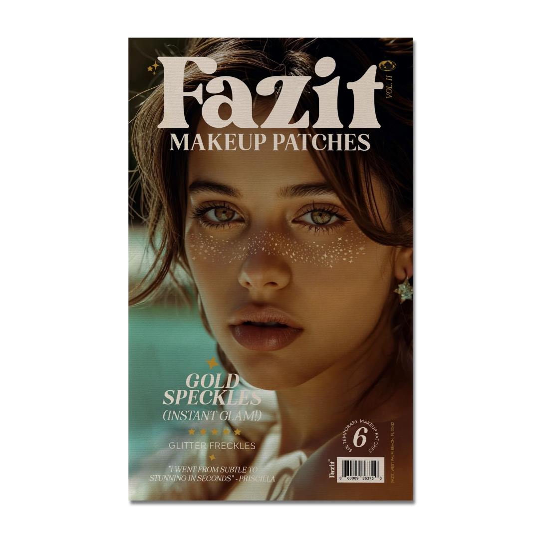 Fazit Makeup Patches | Gold Speckle freckles, temporary tattoos.