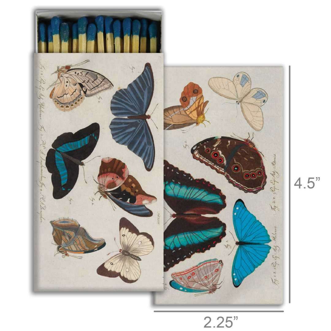 HomArt | Butterfly Matchbox | Matchbox with butterfly illustrations on a white background