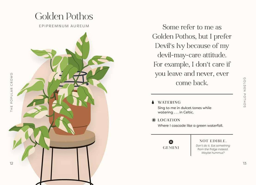 Houseplants And Their Fucked Up Thoughts | Simon & Schuster | Golden Pothos