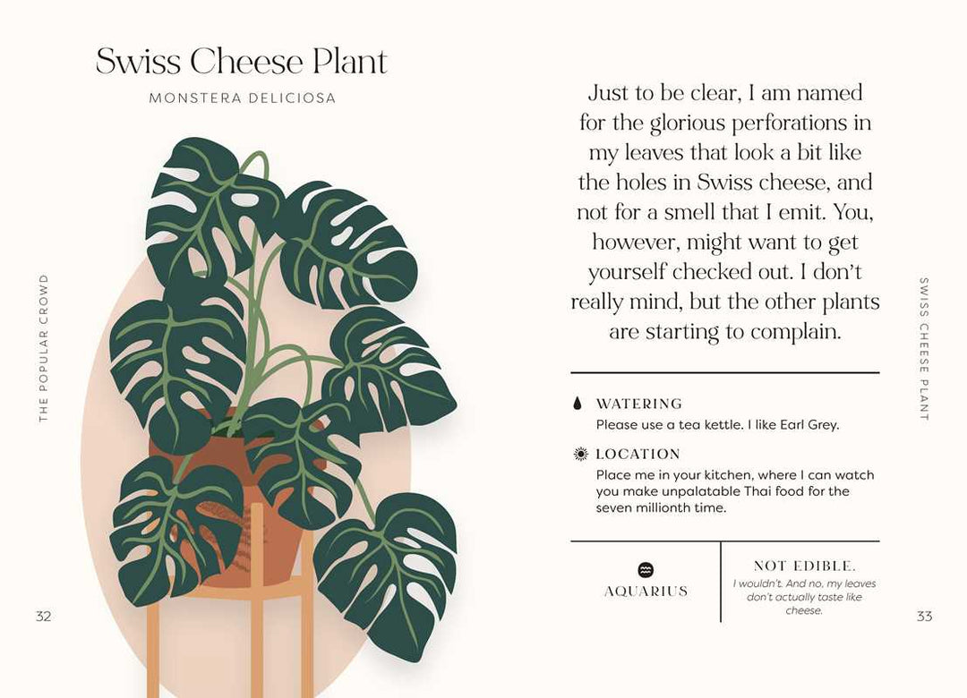 Houseplants And Their Fucked Up Thoughts | Simon & Schuster | Swiss Cheese Plant