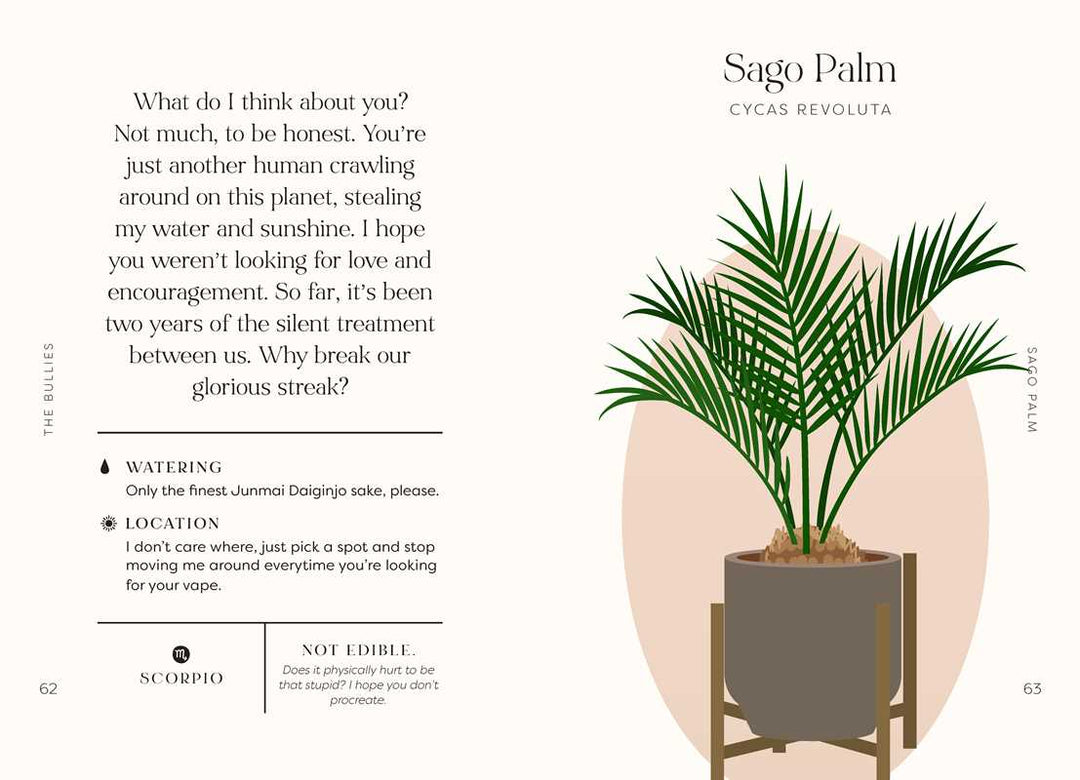 Houseplants And Their Fucked Up Thoughts | Simon & Schuster | Sago Palm