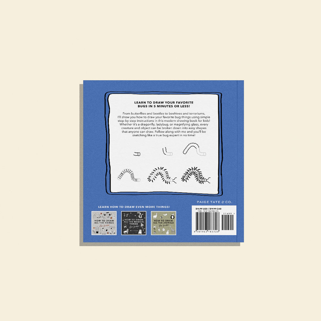 Book cover with text and illustrations on a beige background