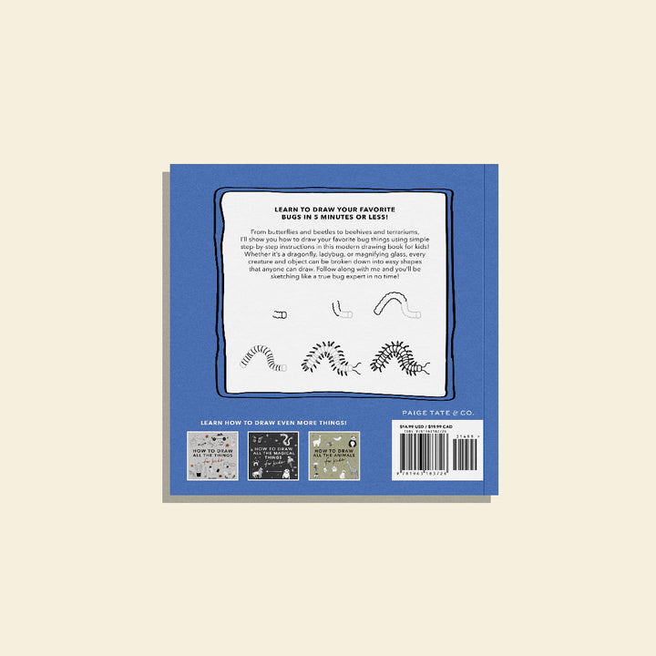 Book cover with text and illustrations on a beige background