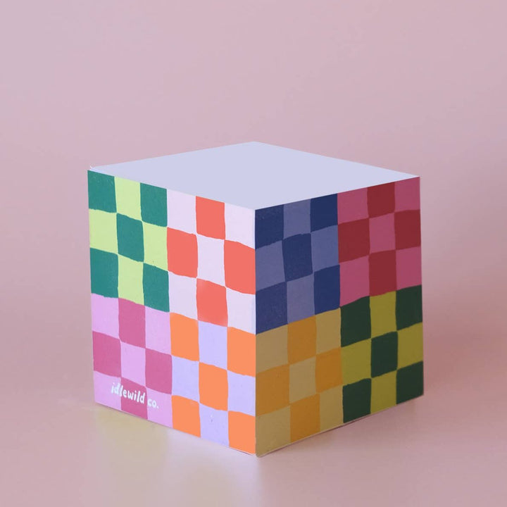 Idlewild Co. | Rainbow Check Sticky Note Cube