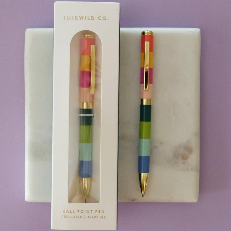 Idlewild Co. | Rainbow Pen with gold accents.