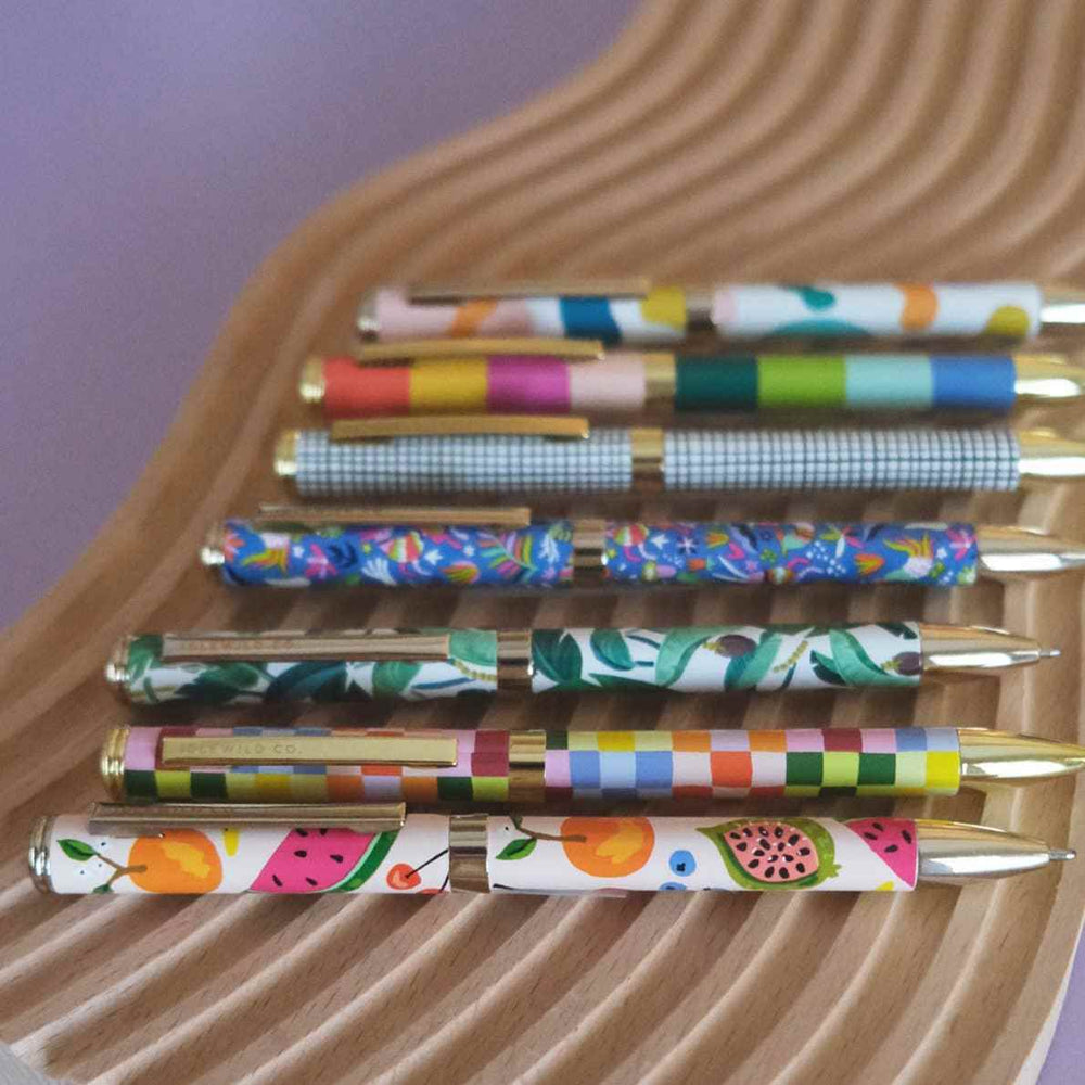 Idlewild Co. | Refillable pens | Fruit, textured, leaves, unicorn, modern, rainbow, and abstract.