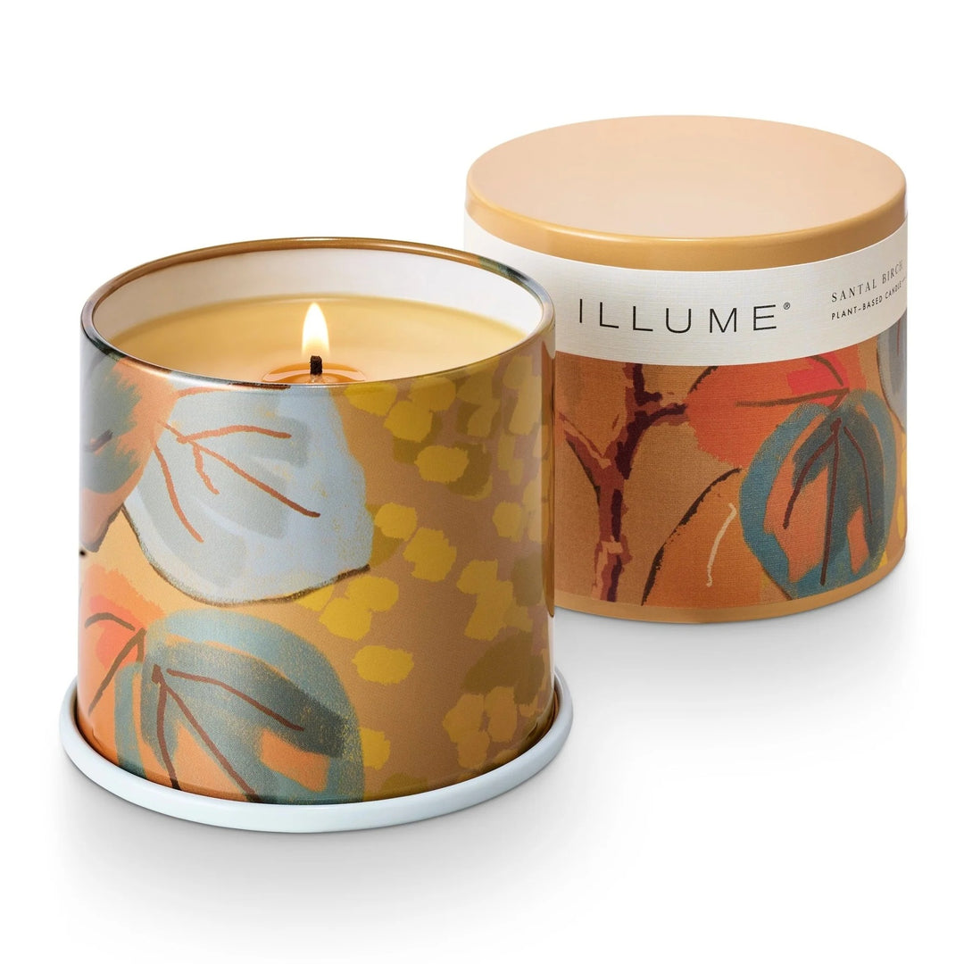 Illume Santal Birch Vanity Tin Candle - Luxury Scented Candle
