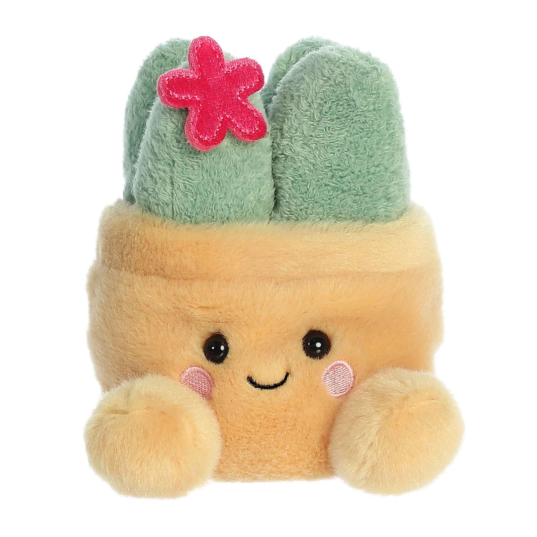 Plush toy with a cactus design on a white background