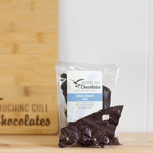 Laughing Gull Chocolates | Salted Almond Chocolate Bark