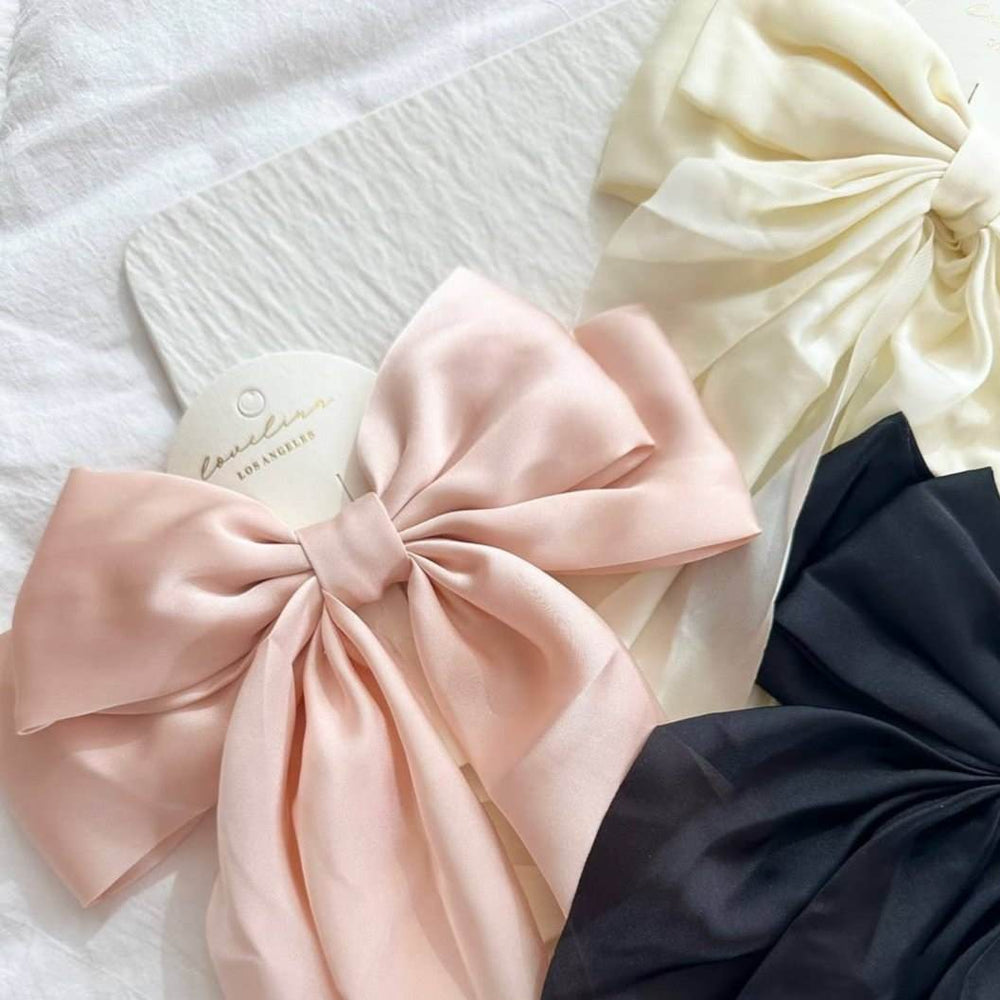 LoveLina | Assorted Elegant Ribbon Hairties | Pink,white, and black.