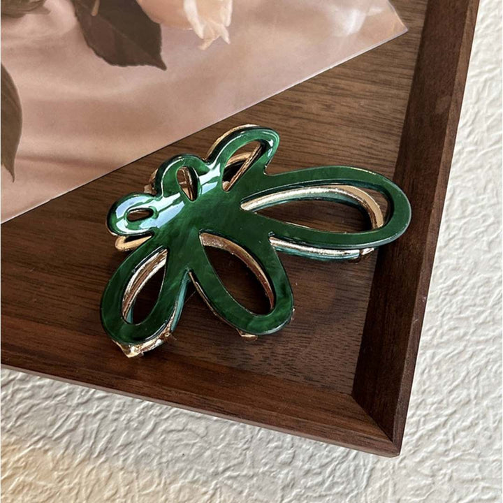 Lovelina | Floral Hair Clip | Green