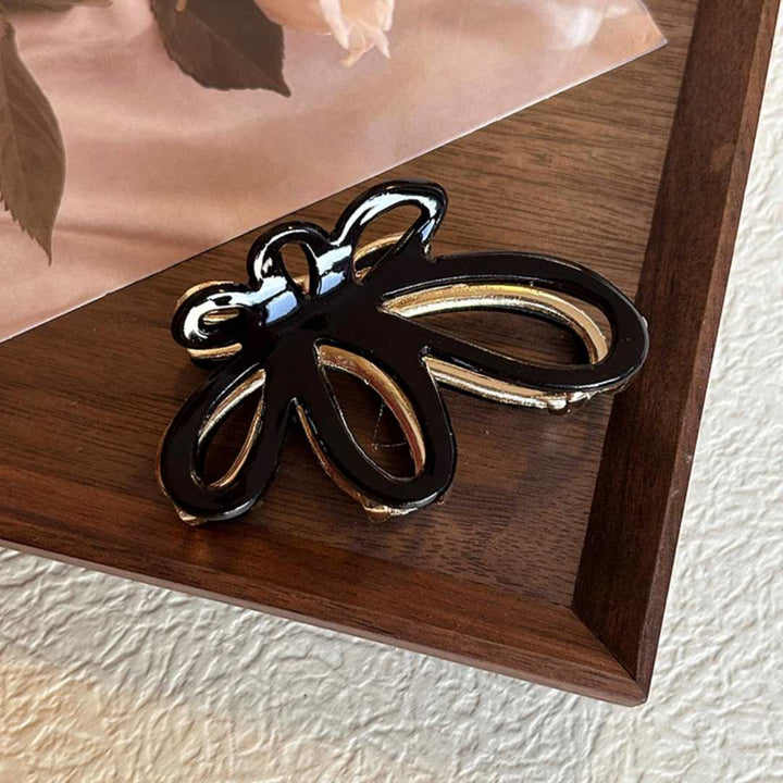 Lovelina | Floral Hair Clip | Black