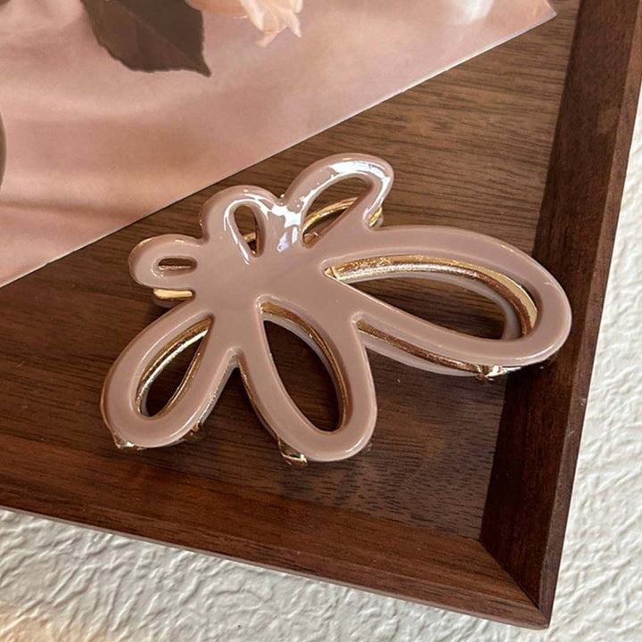 Lovelina | Floral Hair Clip | Neutral pink