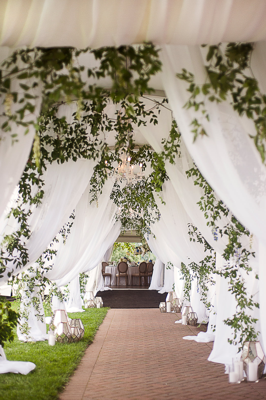 TENTED DRAPED WALK WAY AT OAK HILL