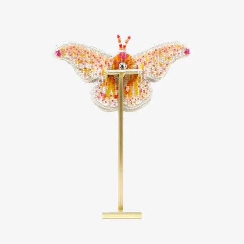 Madagascar Bullseye Hand Embroidered Object Art by Trovelore