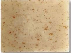 Beige bar soap with brown speckles