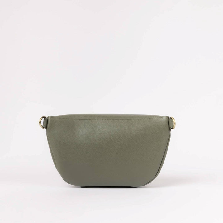 O My Bag | Green leather bag on a white background