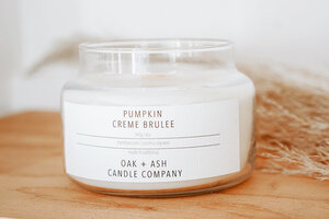 Oak and Ash Candle Company | 12 oz Glass Apothecary Candle w/ Crystals