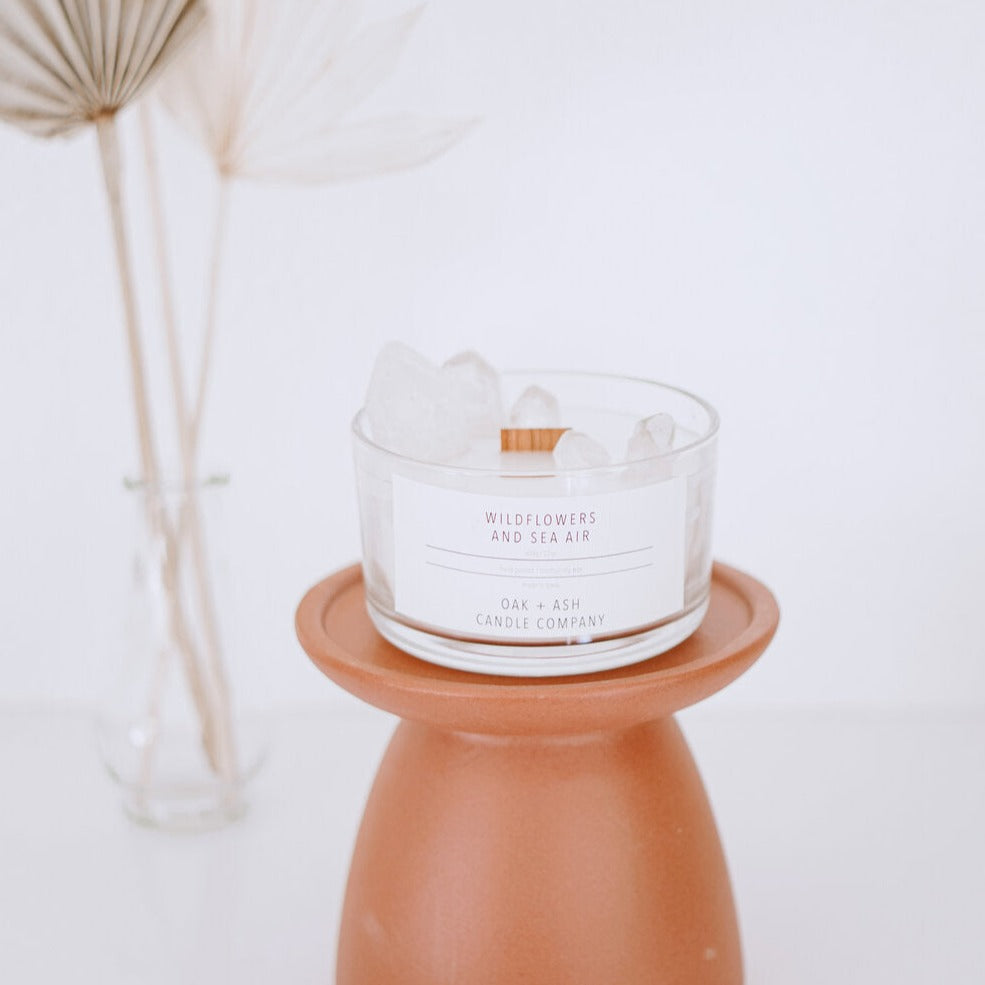 Wildflowers and Sea Air Oak and Ash Candle