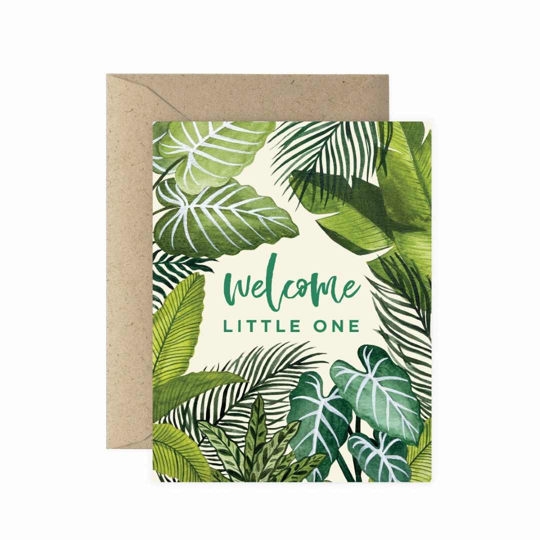 Foliage Welcome Little One Greeting Card | Rochester NY Gift Shop ...