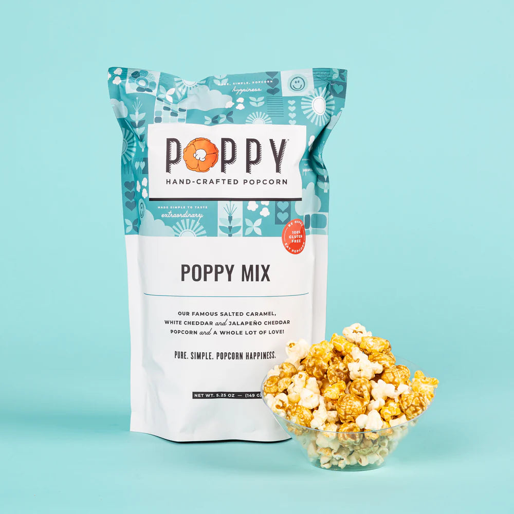 poppy handcrafted popcorn, poppy mix