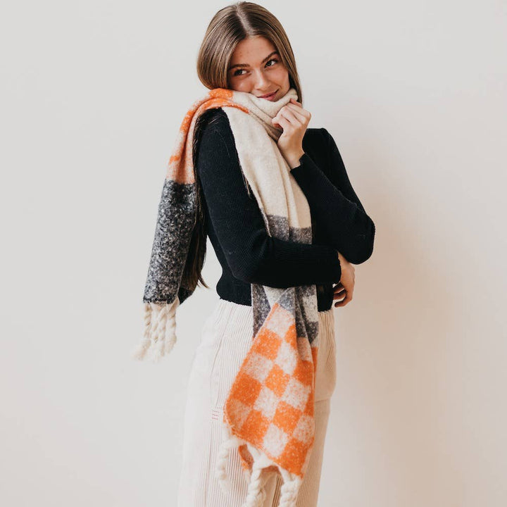 Pretty Simple | Autumn Spice Checkered Scarf