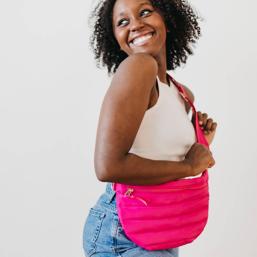 Pretty Simple | Jolie Puffer Belt Bag | Pink