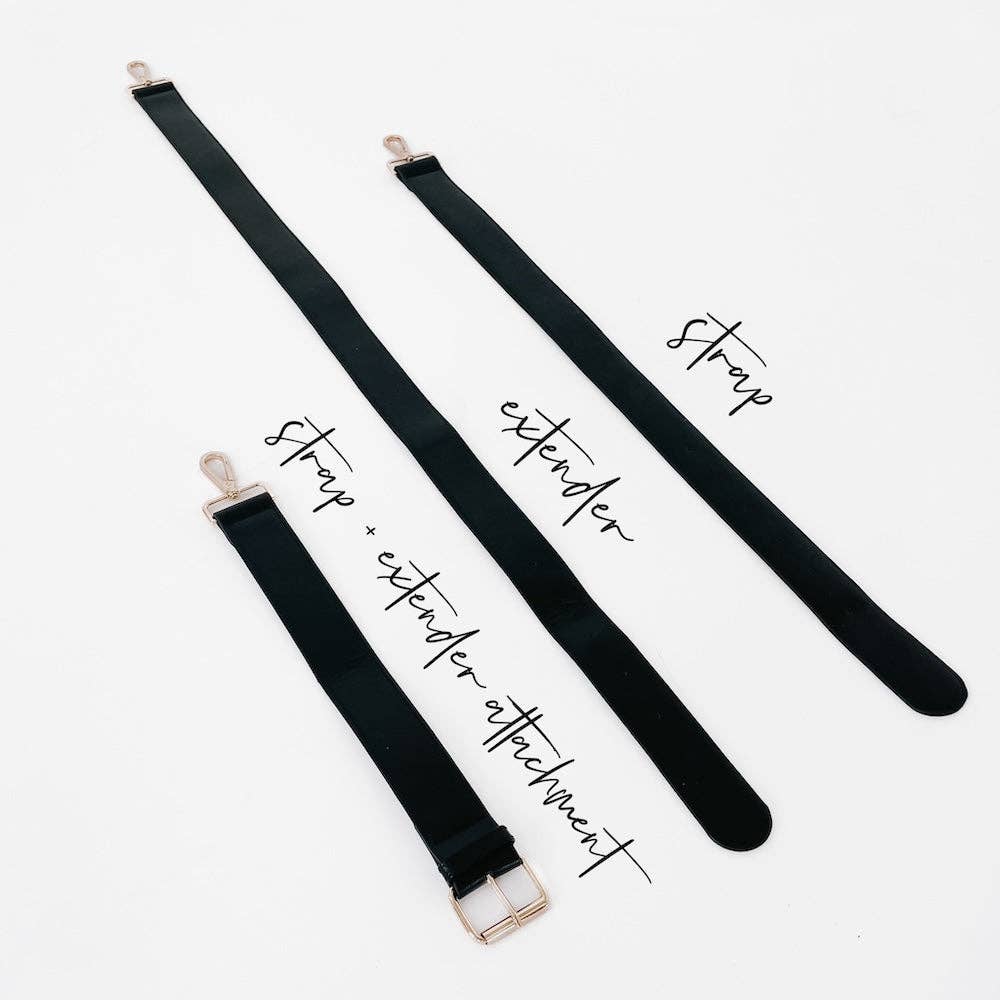 Example strap, extender, and strap+extender attachment.