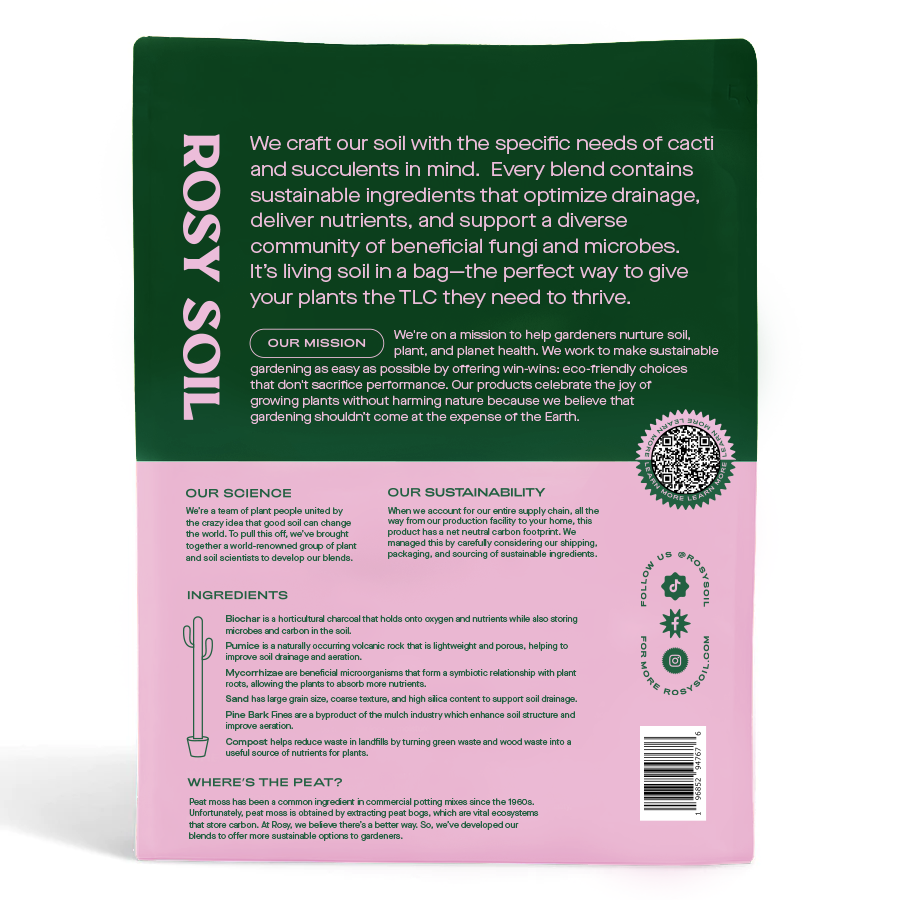 100% natural, peat-free Cactus & Succulent Mix is the perfect soil mix designed for drought-tolerant plants. 4 Qt Bag.