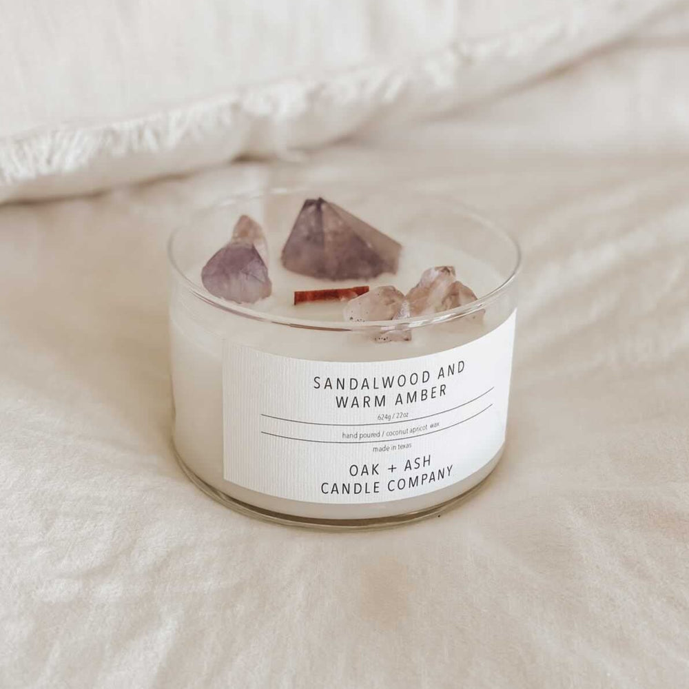 Sandalwood and Warm Amber Oak + Ash Candle Company