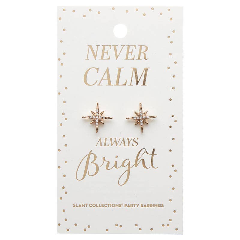 Slant | Never Calm Always Bright | Earrings. Northstar shaped earrings.