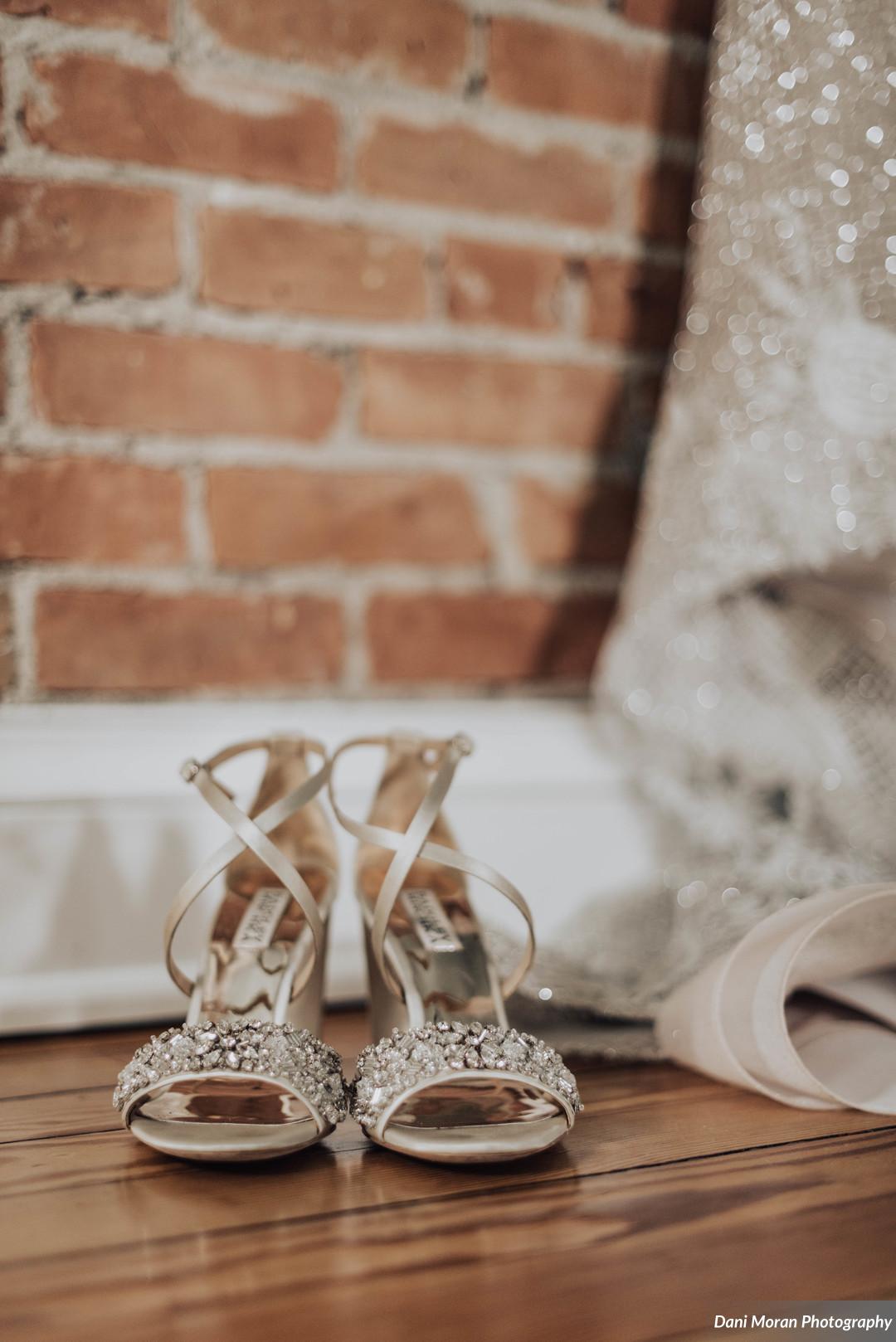 Dani Moran photography of wedding shoes
