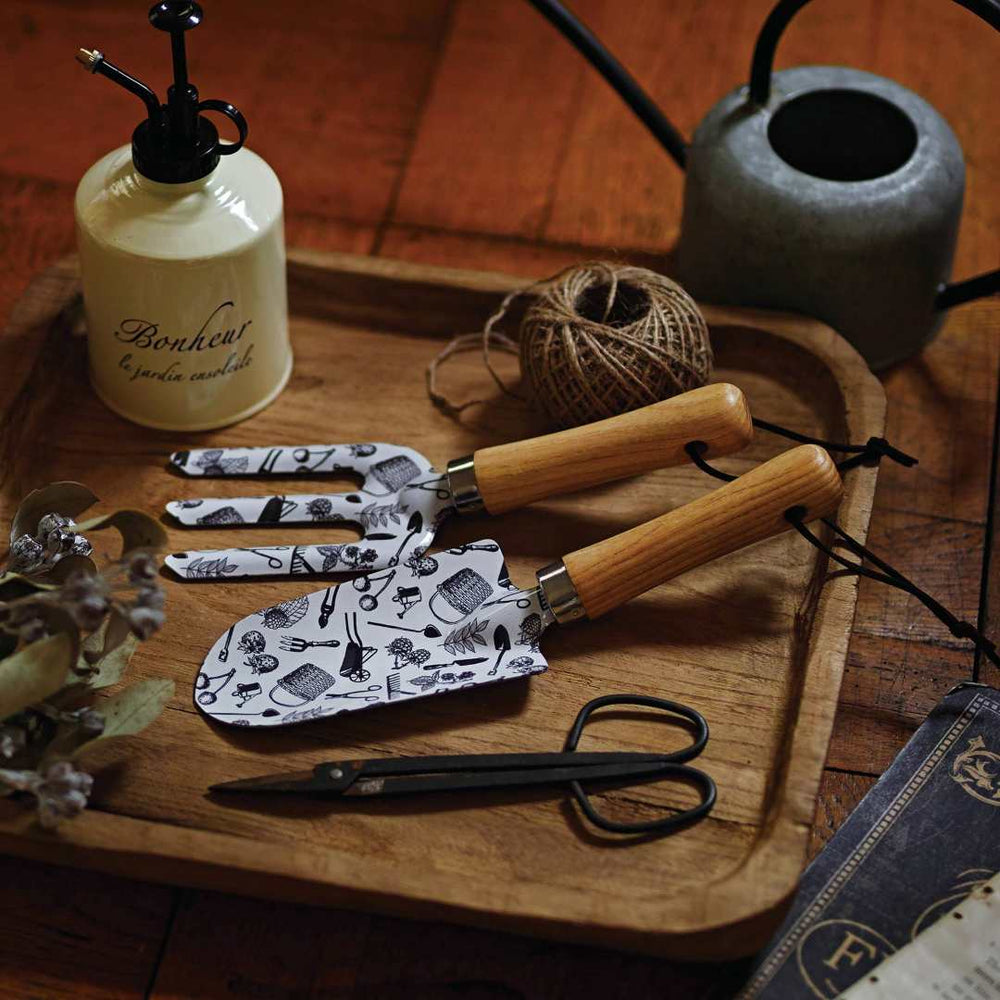 Time Concept | Gardening Tools | Wooden handles, patterned metal.