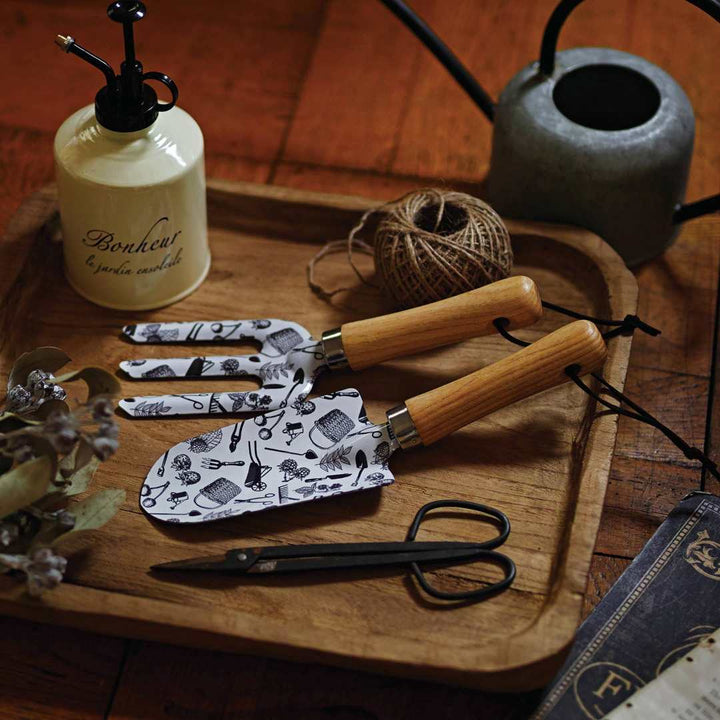 Time Concept | Gardening Tools | Wooden handles, patterned metal.