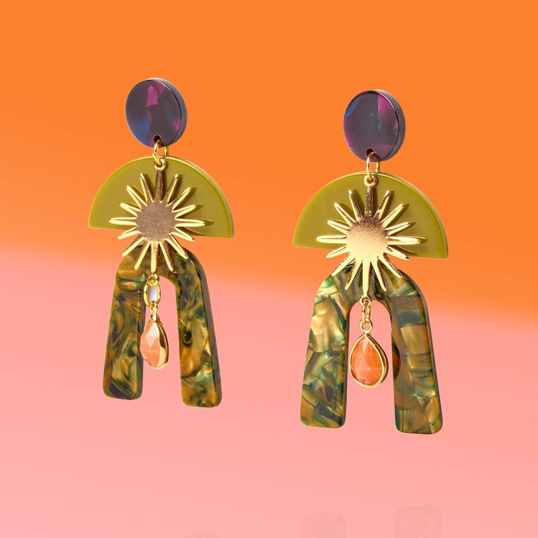 Tribe + Temple | SunStone Earrings