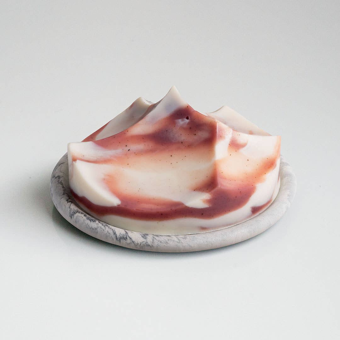 Marbled soap on a white background