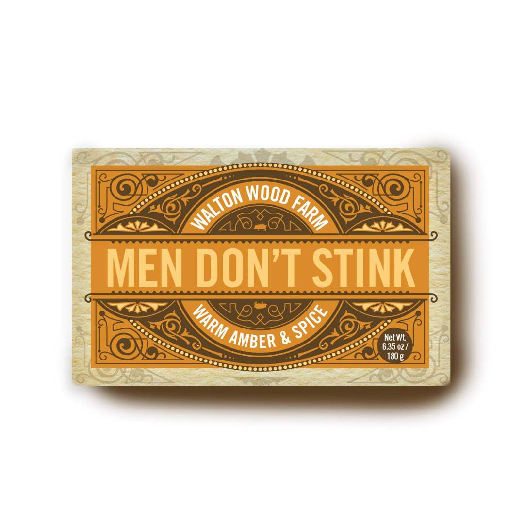 Walton Wood Farm | Men Don't Stink | Warm Amber & spice, 6.35oz.