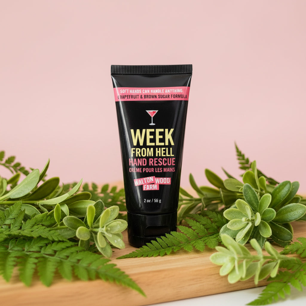 Hand cream tube labeled &