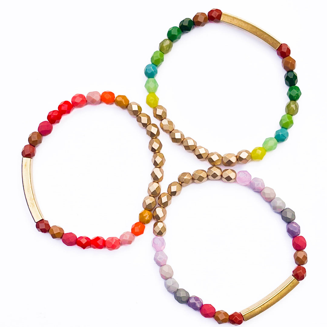 Colorful Ombre Bead Bracelets | In 3 colors | Nest Pretty Things