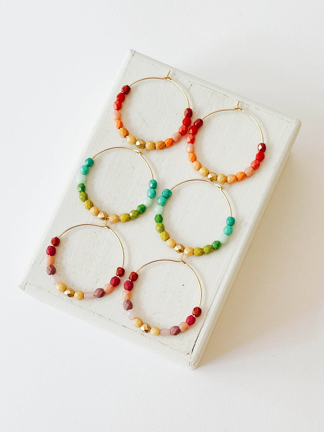 Colorful Gold Filled Ombre Hoop Earrings | Nest Pretty Things
