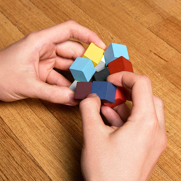 Kikkerland Design | Elasti Cube 3D Wooden Puzzle