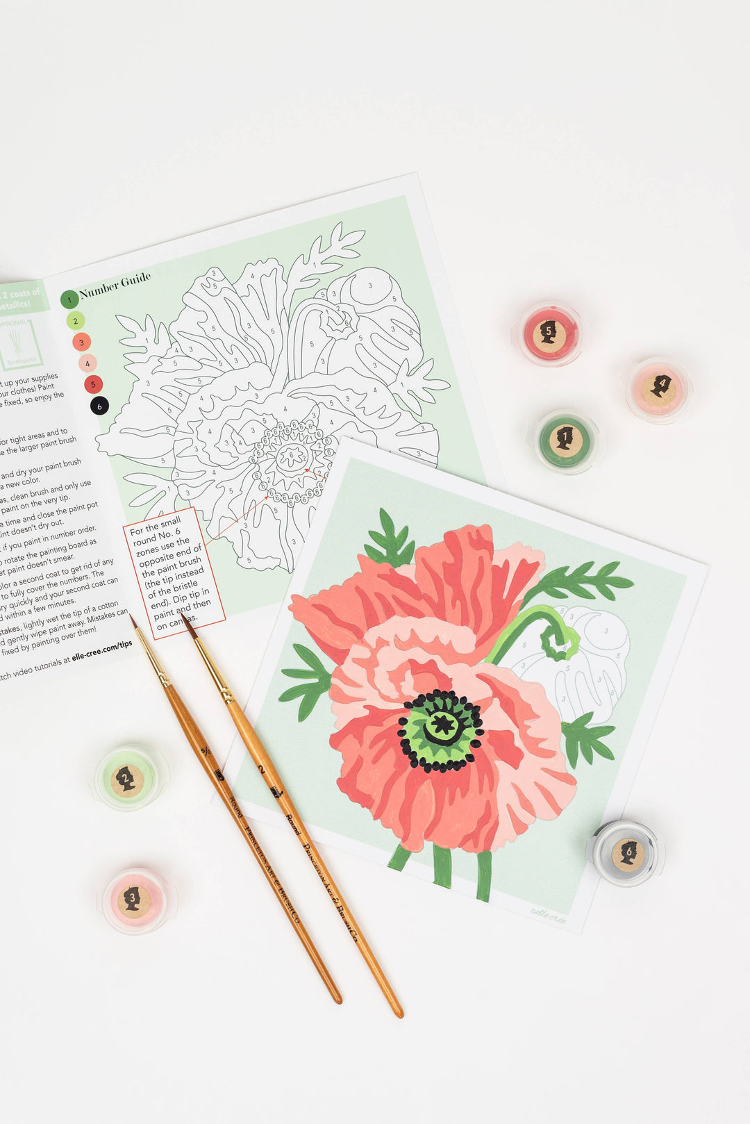 She Creates | Poppies MINI Paint-by-Number Kit