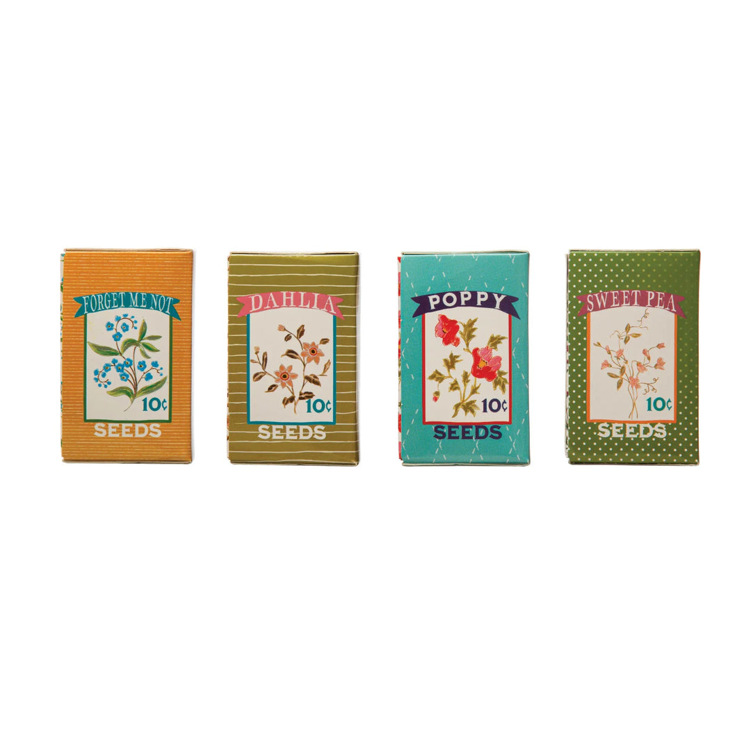 Match Boxes with assorted seed packaged exteriors. 