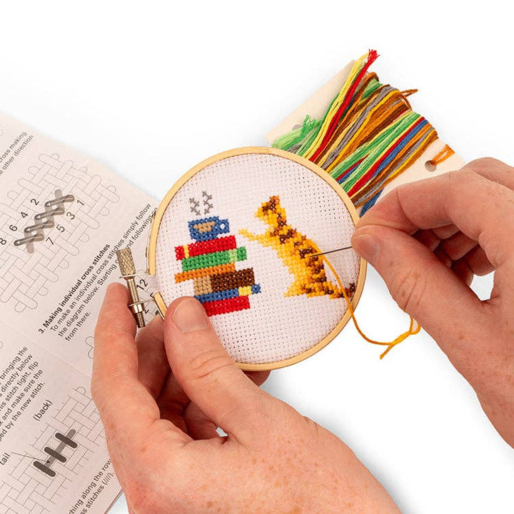 Kikkerland Design | Cat Mini Cross Stitch Embroidery